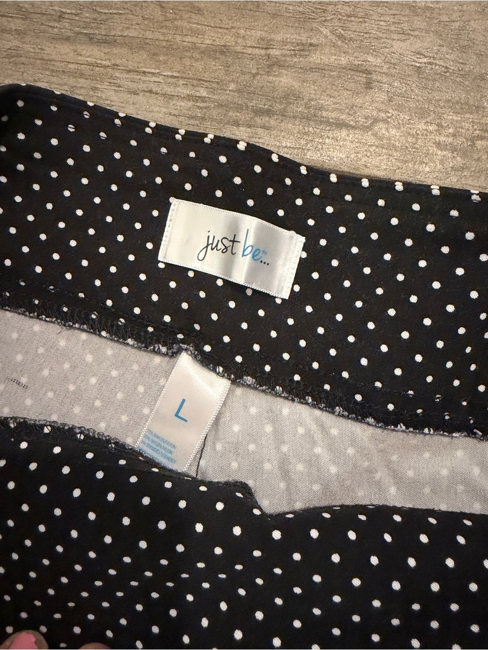 just be Black Capri Pants with White Polka Dots - Picture 6 of 7